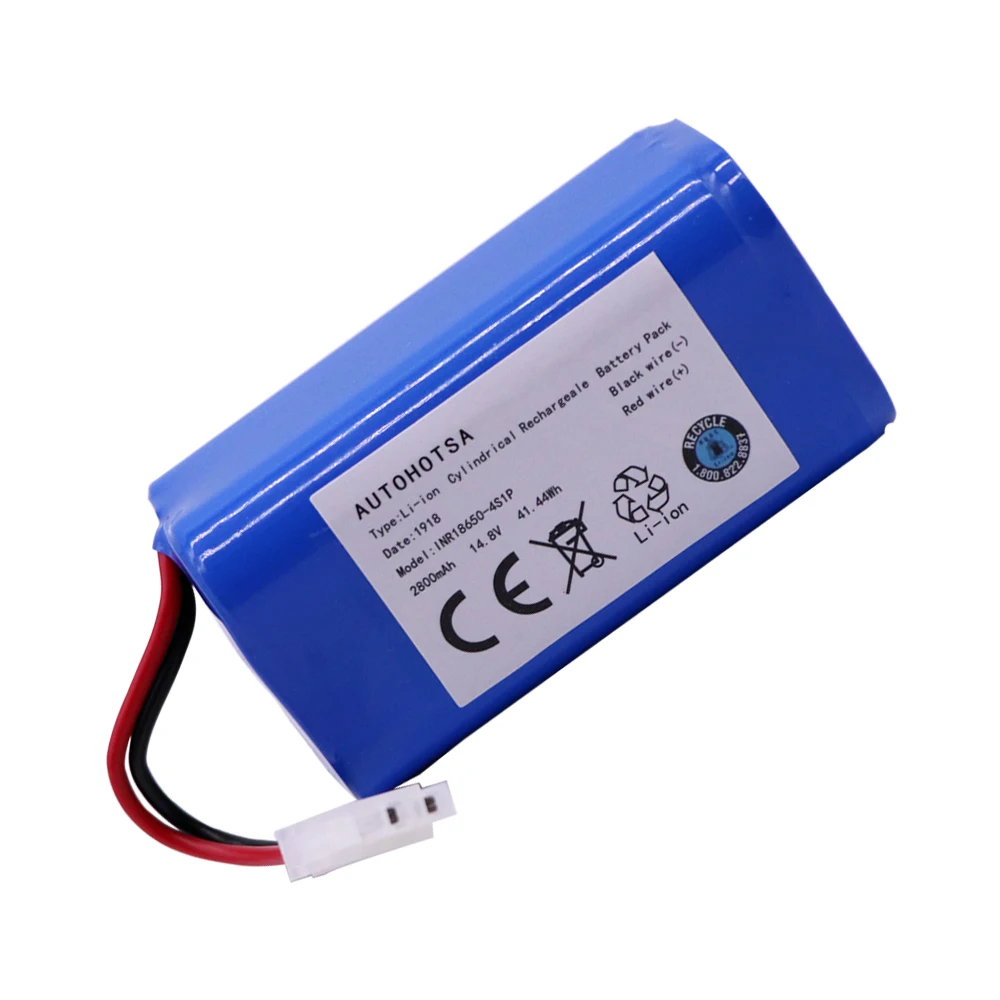 14.8V 2800mAh Rechargeable Lipo battery 18650 For robotic vacuum cleaner accessories for Chuwi ilife A4 A4s A6 ILIFE Battery 2S