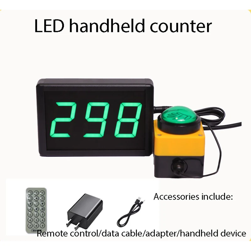 

Большой светодиодный электронный ручной счетчик, кнопочный счетчик, инфракрасный автоматический счетчик