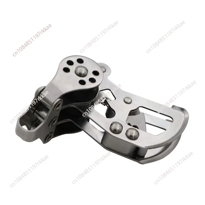 304 Stainless Steel Nylon Locking Pulley for Outdoor Vehicle Awning Sailboat Rope Surfing Sail Hardware