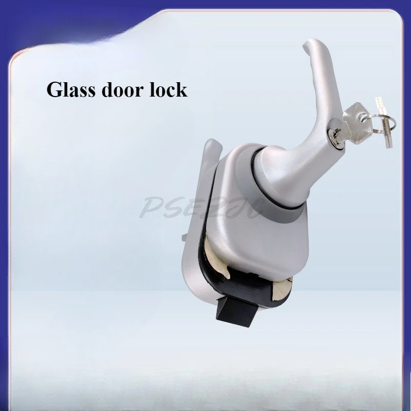 Office Glass Door Lock Partition Room Door Lock Stainless Steel Anti-theft Sliding Door Handle Lock