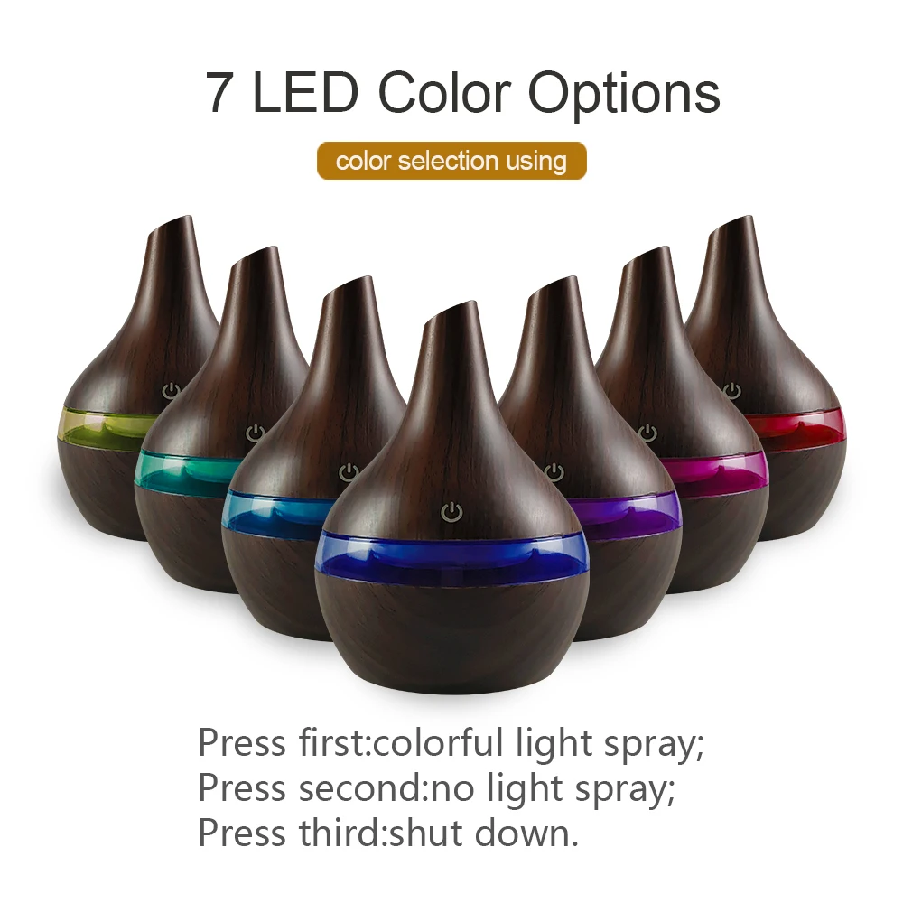 300ml USB Humidifier with Essential Oils for , Office & Travel Aromatherapy