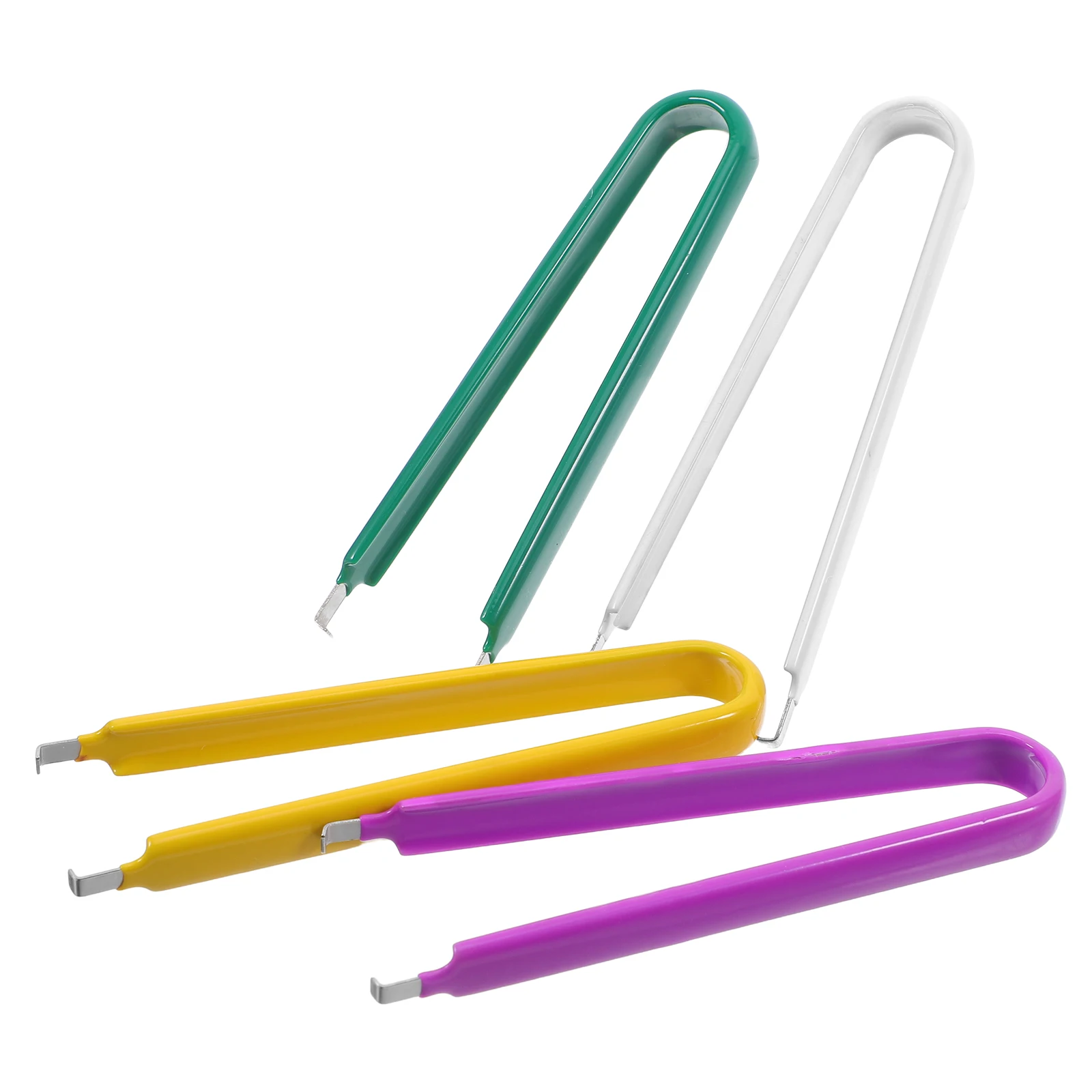 

4 Pcs Electric Guitar Bass Knob Cap Remover Control Knobs Puller Tone Adjustment Volume Hat Picker White Yellow Green Purple