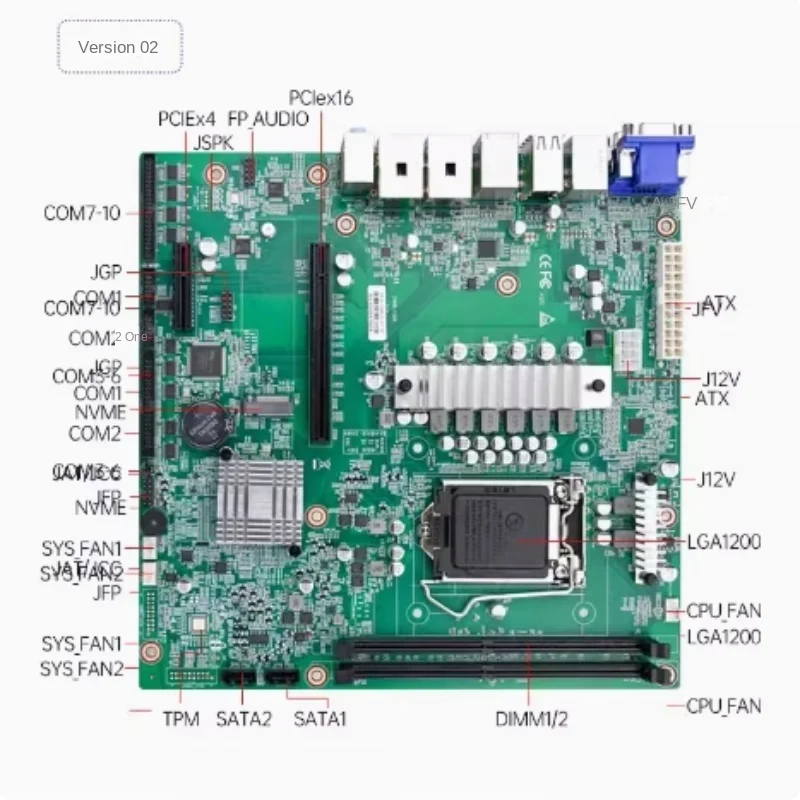 EMMB-1508 motherboard 1200 pin M-ATX version supports 10 generation i7-10700 vision dedicated