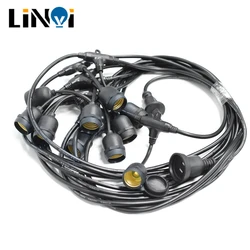 Outdoor impermeável LED String Lights, Lâmpada Vintage para Jardim, Pátio, Festa de Casamento, E27