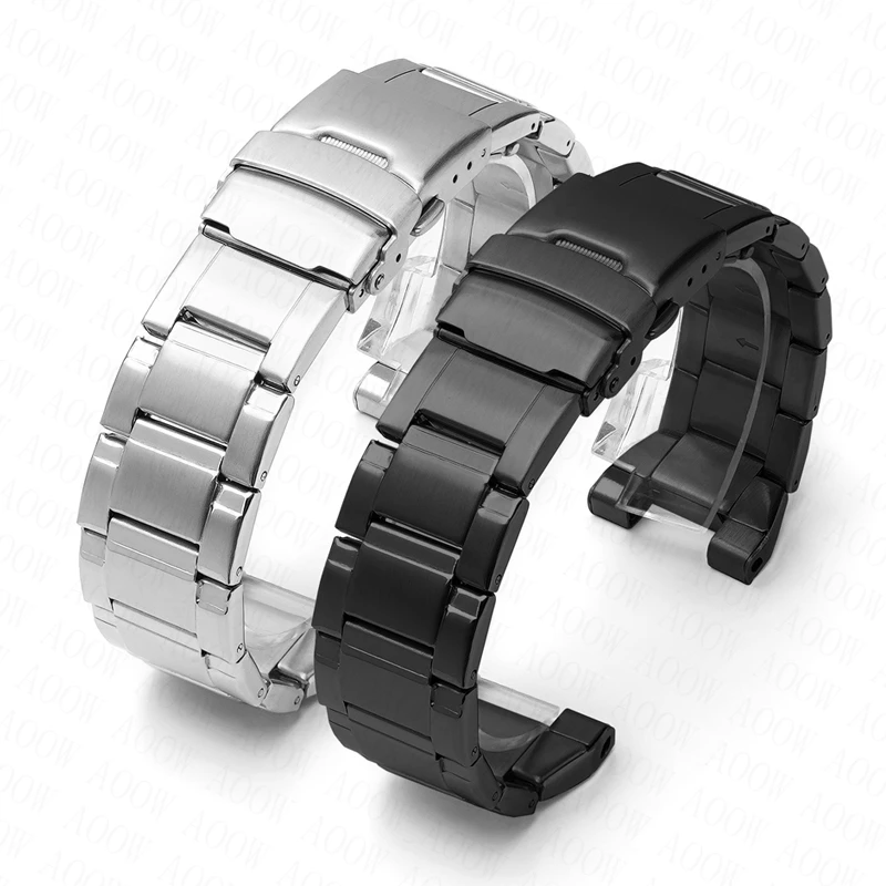 Stainless Steel Strap for Casio G-Shock GST-W300/400G/B100/S310/S120/S110/W110 Men Metal Silver Black Watch Band Bracelet Chain