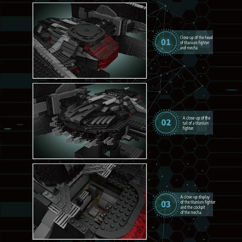 Mould King MOC 21025 Kylo Ren Tie Fighter Building Model Titanium Fighter Moc Plastic Star Plane Spaceship Model Kits Gift - Image 6