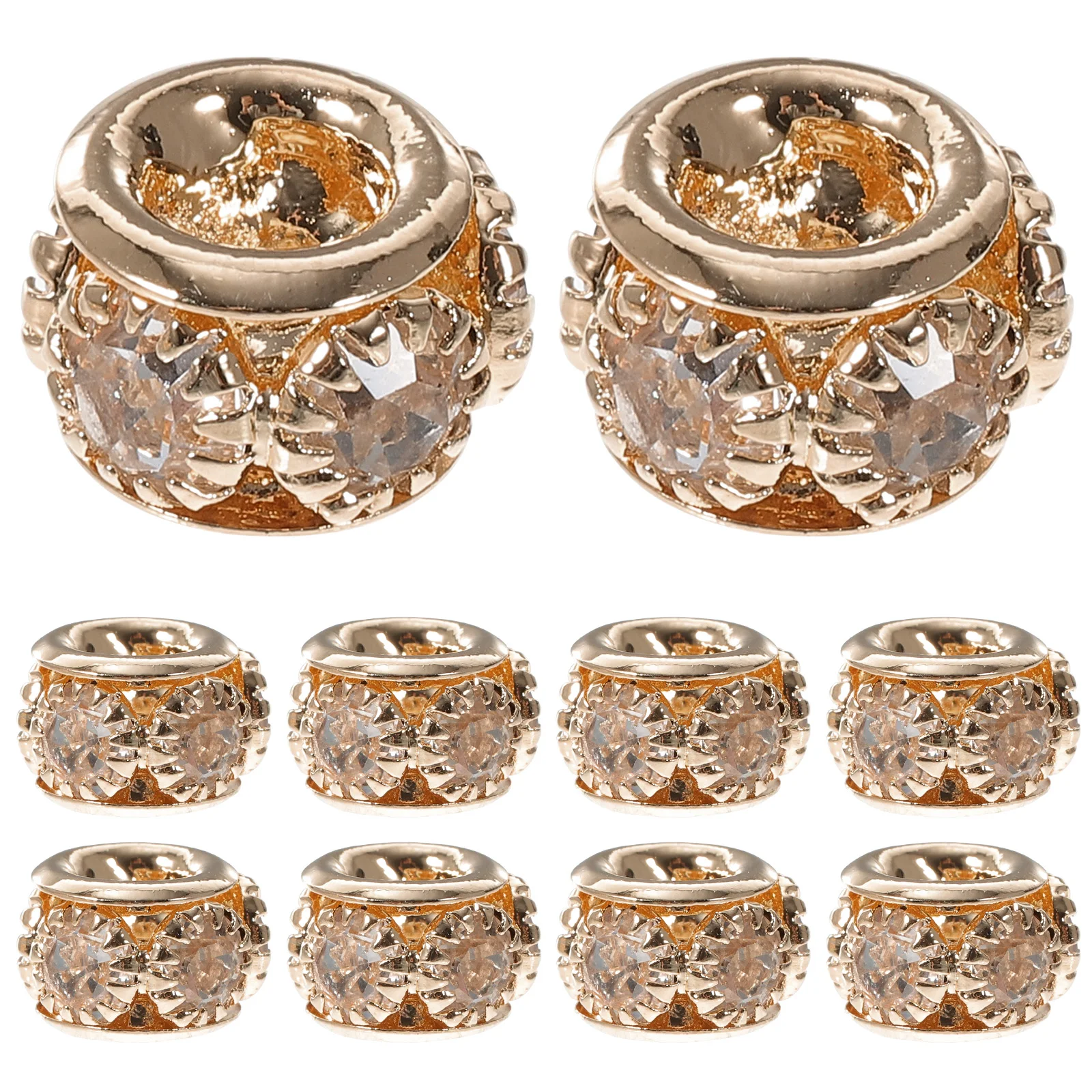

100 Pcs Craft Beads for Jewelry Making Spacers Rhinestone Bracelets Alloy Supplies Loose