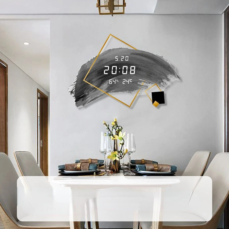 Calendar new digital display electronic clock household wall hanging living room bedroom Modern Wall Decoration pendant