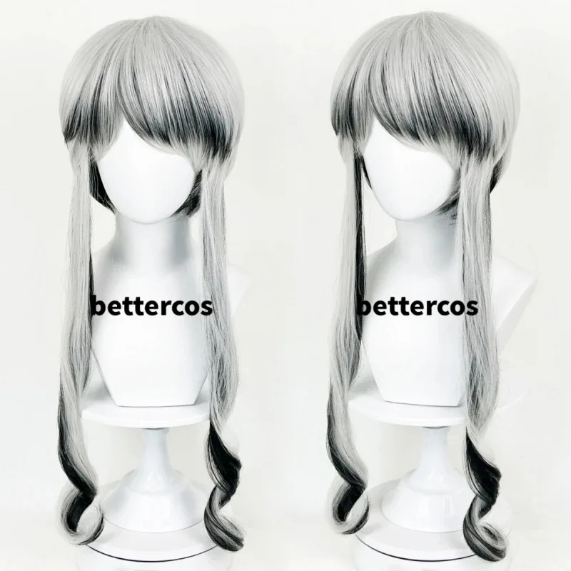 

Земля блестящих призраков кварцевый парик для косплея серебристо-черный смешанный синтетический волос термостойкий парик для ролевых игр на Хэллоуин