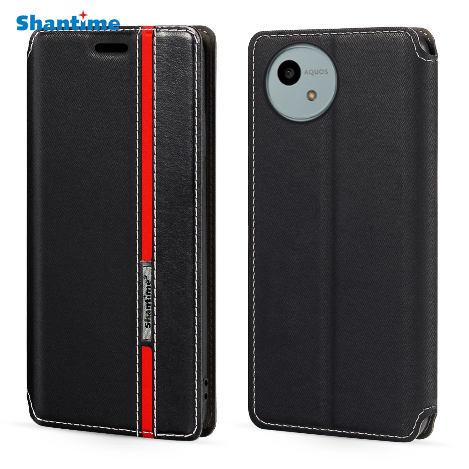 For Sharp Aquos Wish 4 SH-52E Case Fashion Multicolor Magnetic Closure Leather Flip Case Cover with Card Holder 6.6 inches