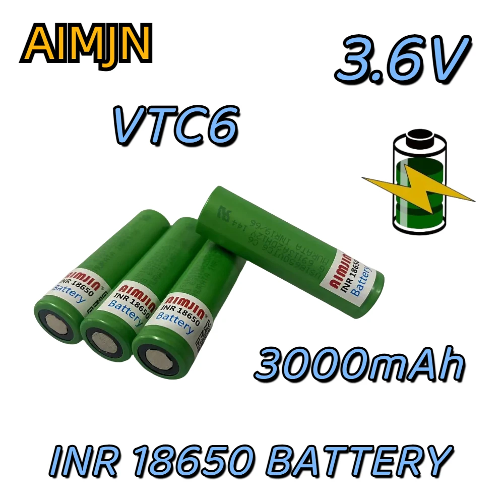 VTC6 30A Toys flashlight tools Wait 18650 VTC6 3.7V 3000mAh rechargeable Li-ion battery