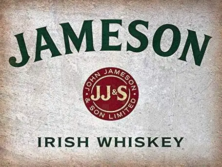 Letrero de hojalata de Metal Vintage, decoración de pared irlandesa de whisky Jameson, decoración del hogar