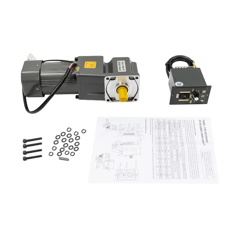 AC110V/220V 120W 90°Right Angle Electric Gear Motor High Torque Motor with Variable Speed Controller Governor Gear Reducermotor