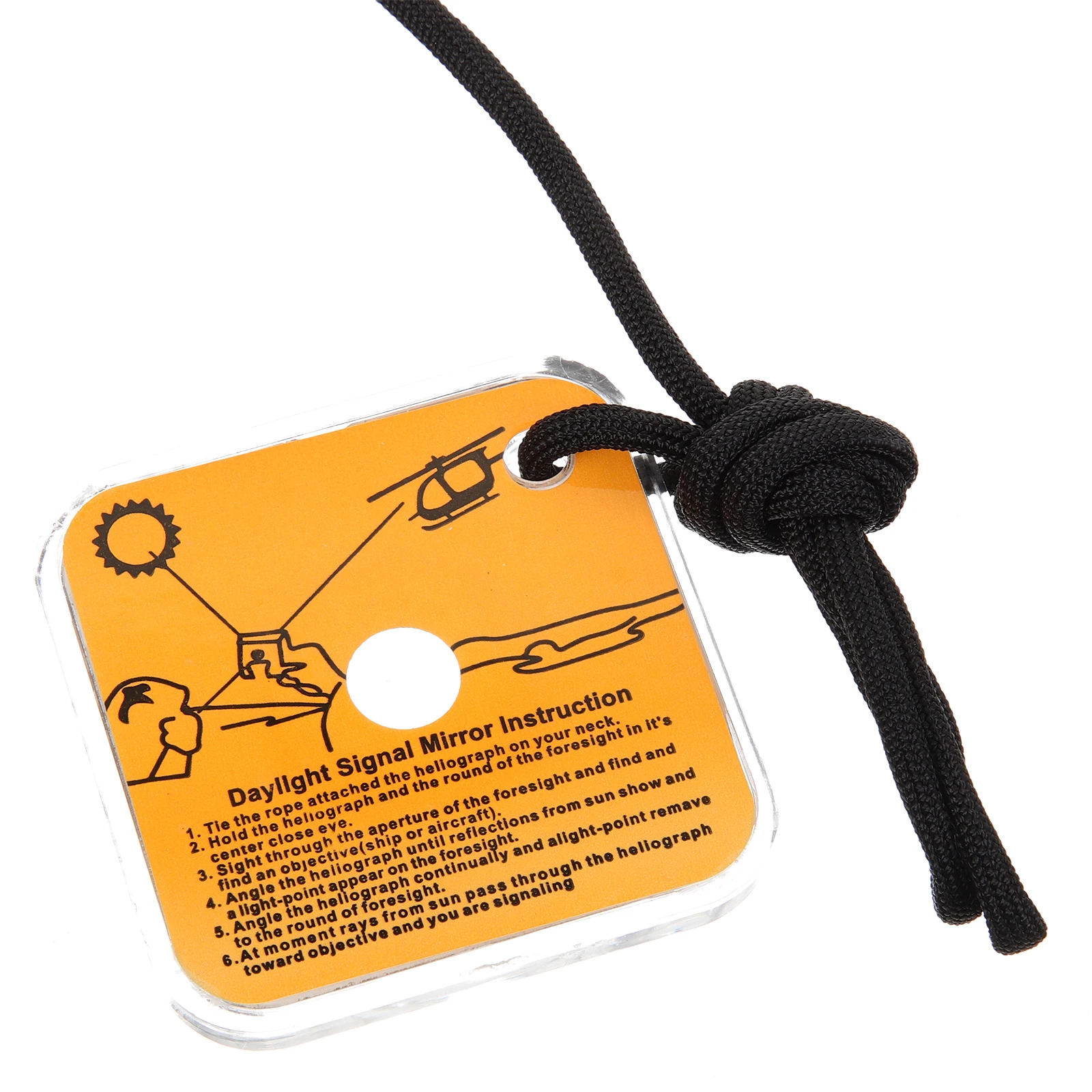 

Outdoor Survival Signal Mirror Portable Emergency Reflective Tool for Camping Supplies Lightweight Durable Acrylic Compact