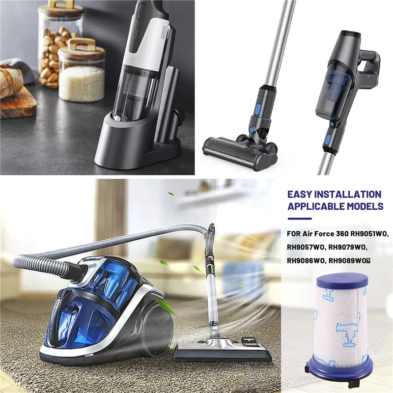 AB43-3 Stück Staubsauger-Zubehörfilter für ZR009001 Teile Ersatz Rowenta Air Force 360 X-Pert RH9015WO