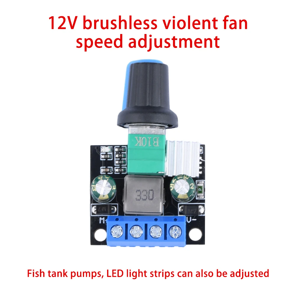 5V 12V 10A Voltage Regulator PWM DC Motor Speed Controller Governor Stepless Speed Regulator LED Dimmer Controller Power Supply