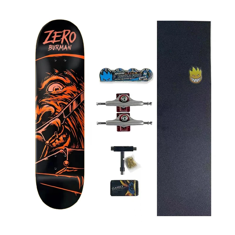 Zero desejo padeiro skate prensagem a frio skate profissional de alta qualidade 7 camadas bordo canadense completo multi-tamanho deck