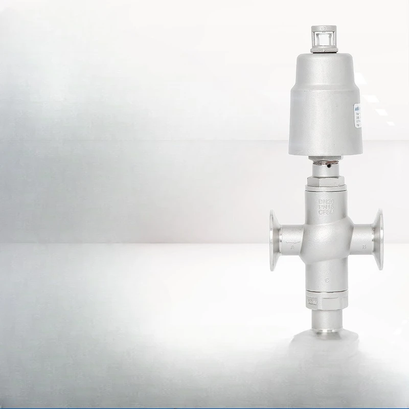 Pneumatic Quick Mount Angle Seat Valve Pneumatic Tee Angle Seat Valve Stainless Steel Head Pneumatic Angle