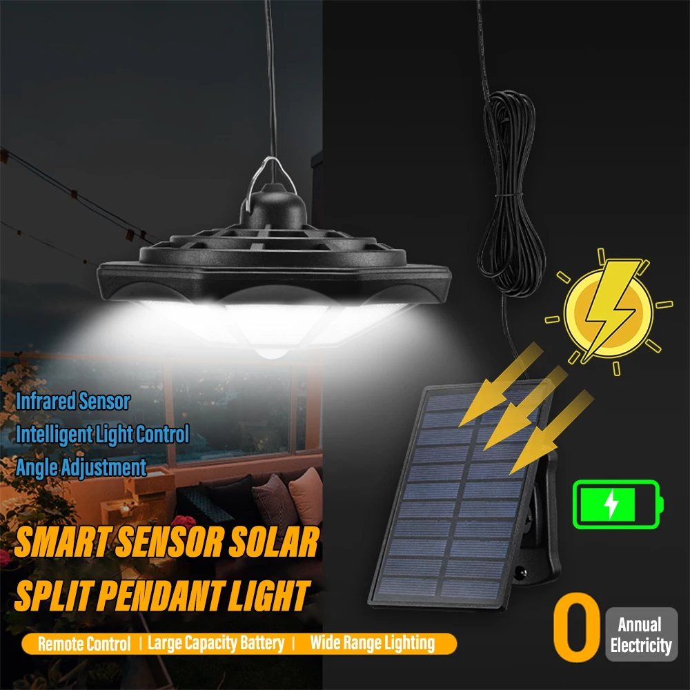 Super bright solar split chandelier Infrared sensor light Garden light With intelligent light control Long life