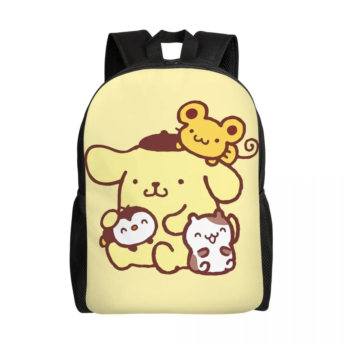 

Custom Pompompurin With Friends Laptop Backpack Men Women Fashion Bookbag for School College Student Bags