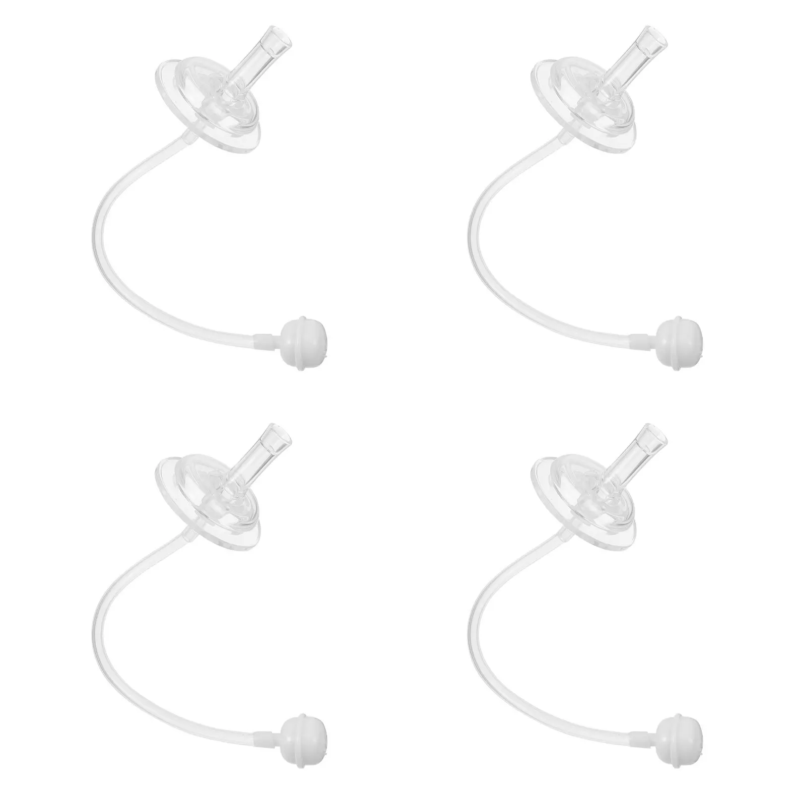 

4Pcs Milk Bottle Drinking Straws Silicone Based Replacement - Compatible with Most Wide Mouth Learn Drinking Cups Accessories