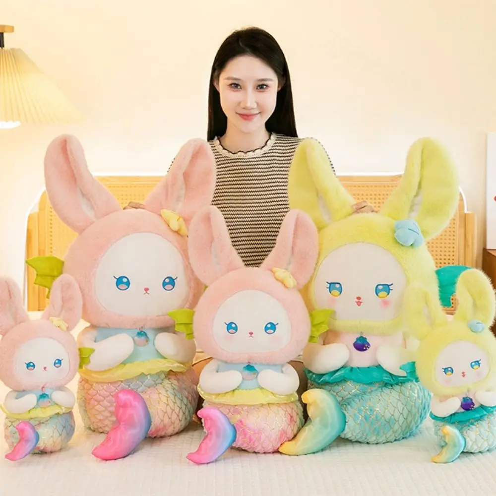 

Cute Dress Up Mermaid Rabbit Plush Doll Cartoon Stars Rabbit Plush Toy Simulation Soft Cartoon Anime Fluffty Doll Birthday Gift