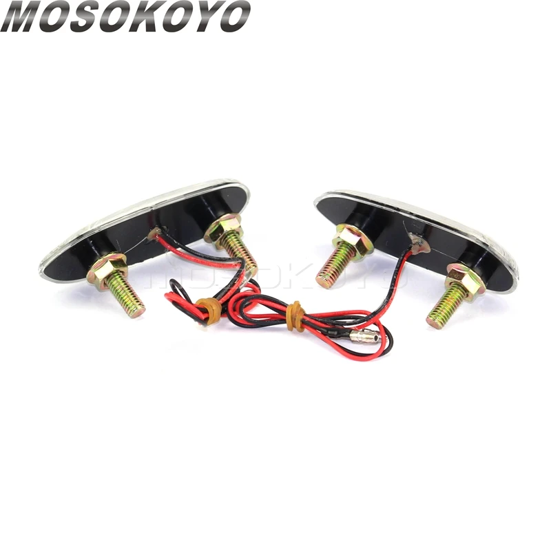 GSXR 600/750/1000 Mirror Block-Off Flush Mount LED Turn Signals Lights Blinker Indicator Flasher For Suzuki GSX-R 600 750 1000