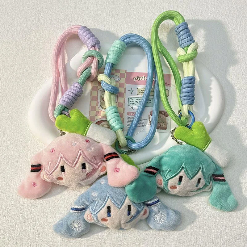 Hatsune Miku الهاتف المحمول الحبل Kawaii الإبداعية قصيرة حبل قلادة المرأة موضة الهاتف شنقا حبل حزام الملحقات