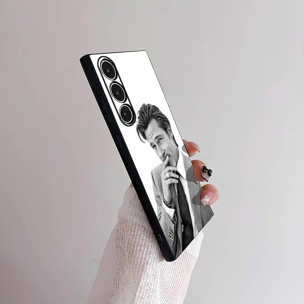 Beroemde Acteur Bradley Pitt Telefoon Case Voor Telefoon S Serie S21 S22 S23 S24 S25 FE Plus Ultra TPU Zacht tot Huidvriendelijke Case