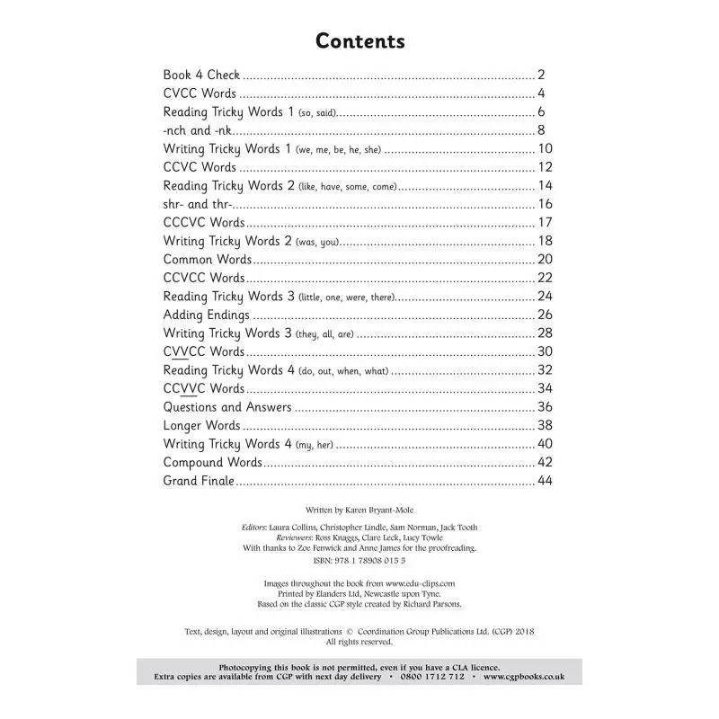 English Targeted Practice Book Phonics  Reception Book 5 CGP Books Coordination Group Publications 9781789080155 Book