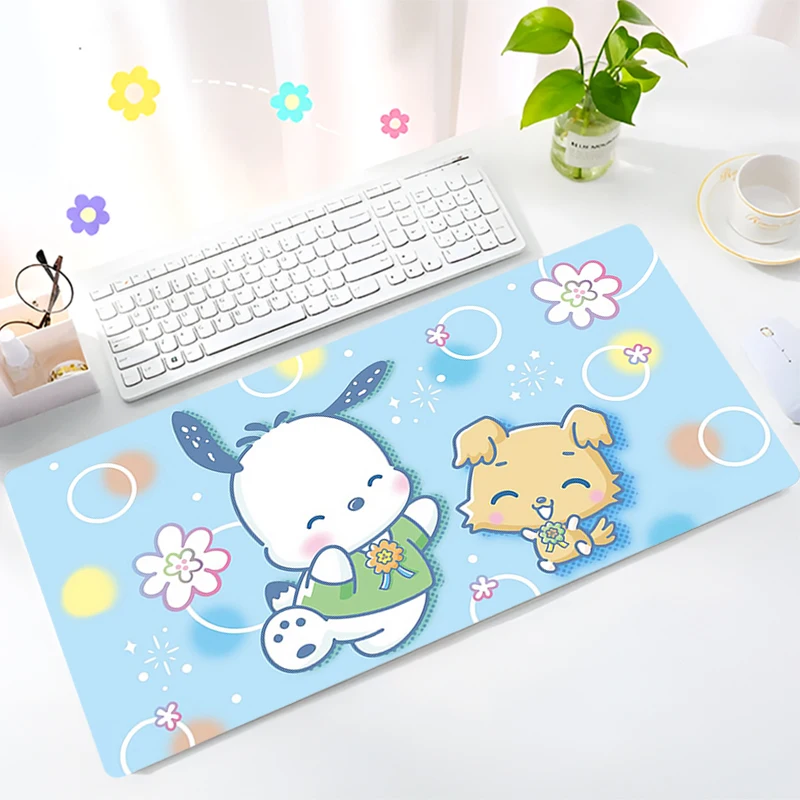 

Mouse Pad Pochacco Non-Slip Rubber Edge locking mousepads Game play mats notebook computer Sanrio Cute Home Decor Girl style