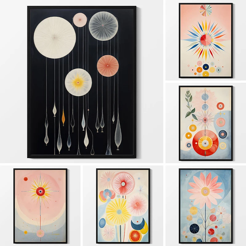 Hilma Klint Art Print Poster Abstract print Yin Yang Canvas printing Poster wall art minimalist decoration frameless painting