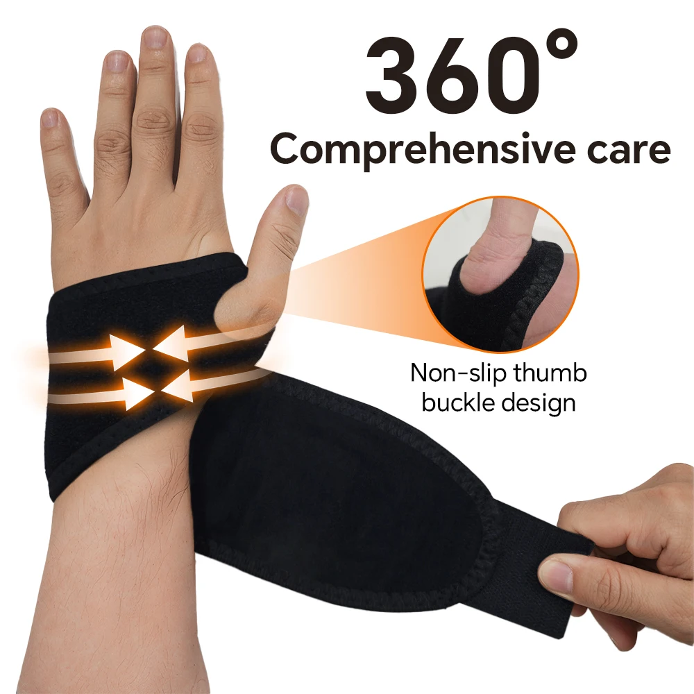 Electric Heated Wrist Support sleeve with 3 Heating Levels, Breathable Wrist guard Strap Sports and Hand Joint Protection Tool