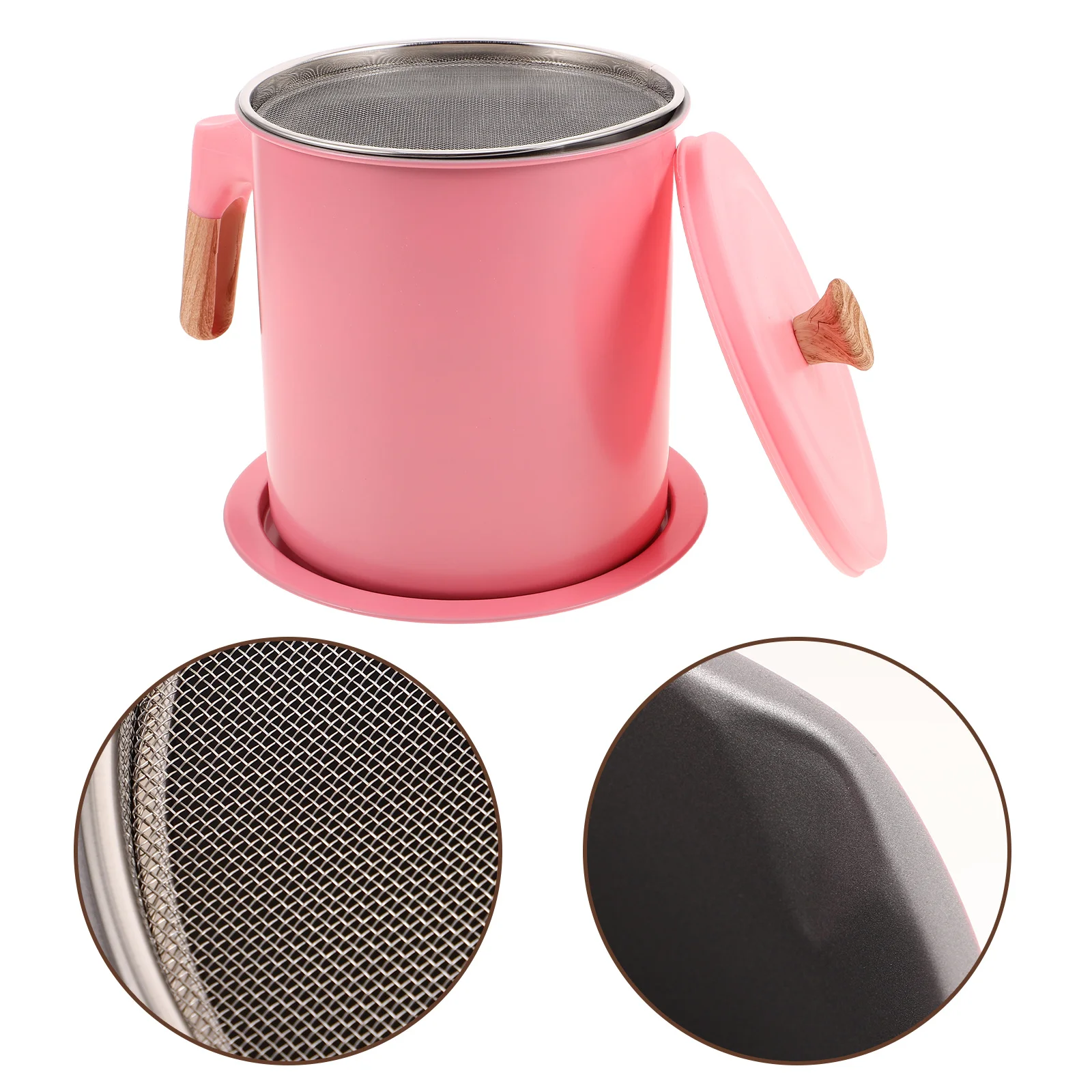 

1.4L Japanese Pot Stainless Steel Oil Filter Pot With Spout For Kitchen Cooking Grease Container Bacon Dripping Strainer Oil