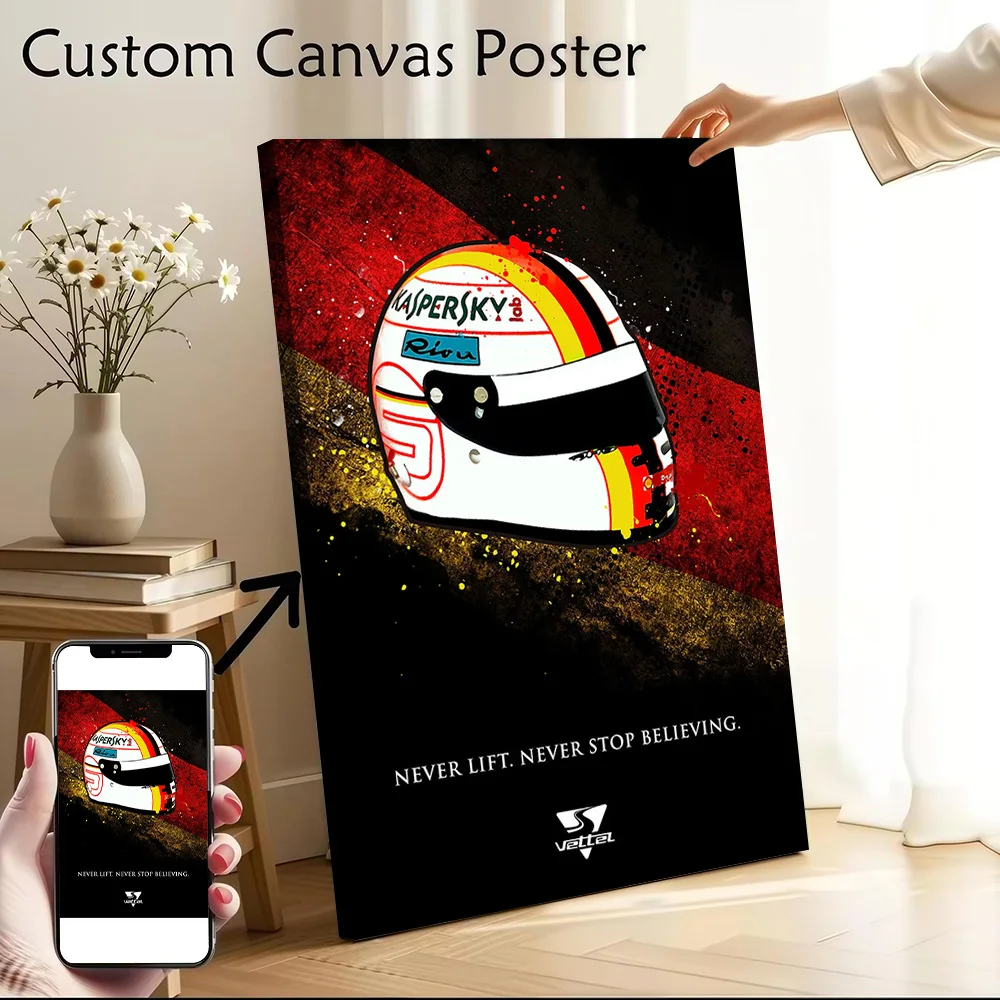 Sebastian Vettel Quote Printed Canvas Wall Art Customizable Paintings Poster Perfect Gift for Decorative Picture Home Decor the