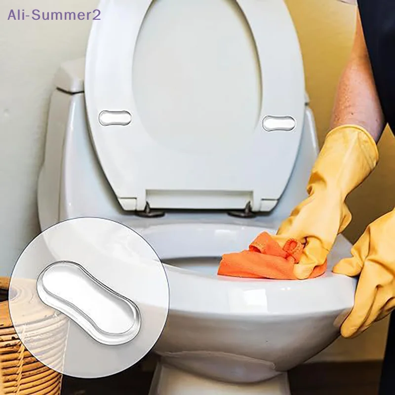 【Summer2】Durable Silicone Toilet Seat Bumper Shockproof Toilet Seat Lid Pads Bathroom Replacement Parts Strong Adhesive