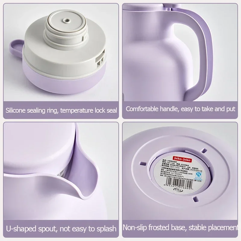 Thermos household large-capacity glass liner 12-24 hours insulation kettle boiling water bottle home school thermos