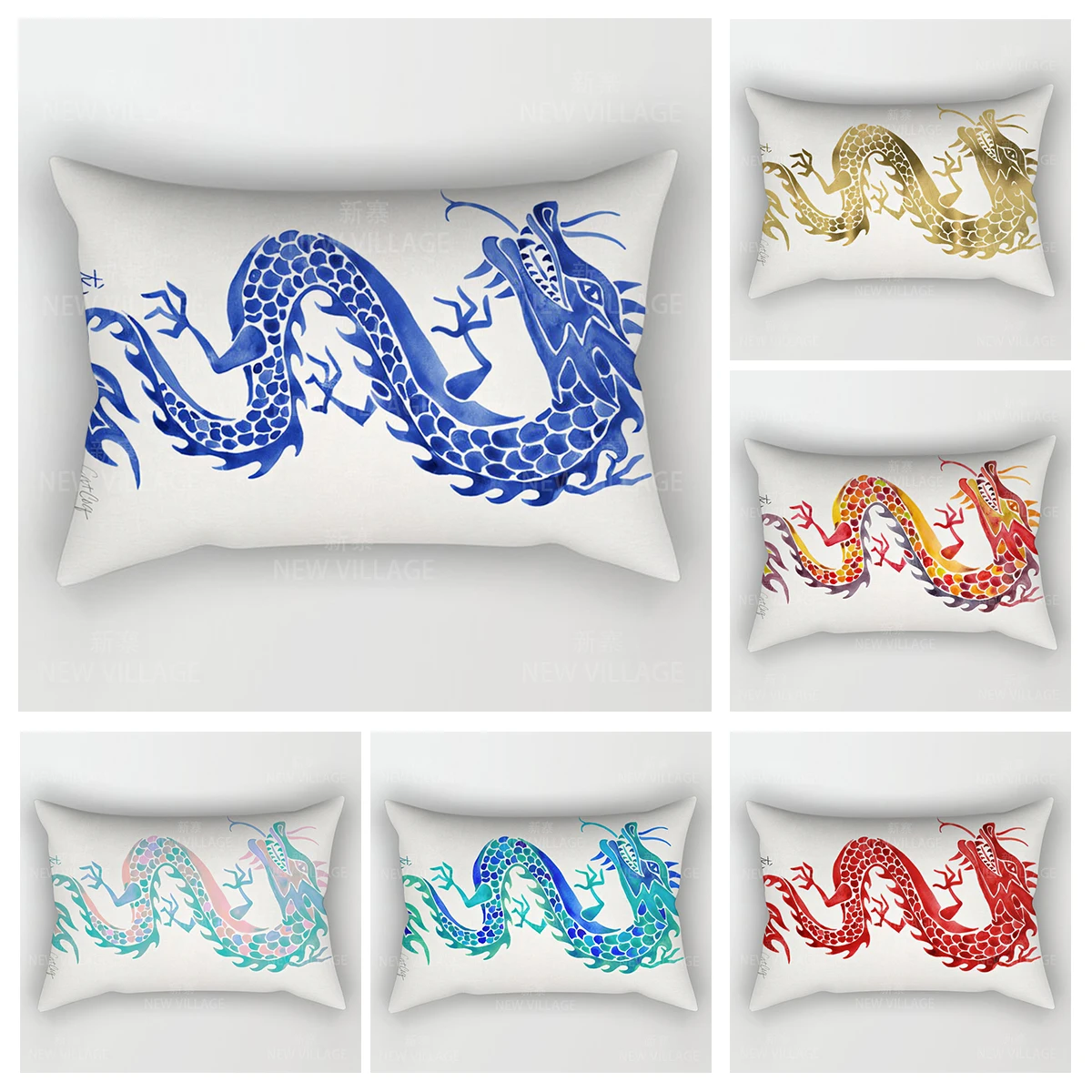 Modern Decorative Cushion for Home Living   Dragon Room Decor Throw Pillow Cover 48*74 children 30x50cm 40x60cm 50x70cm cartoon