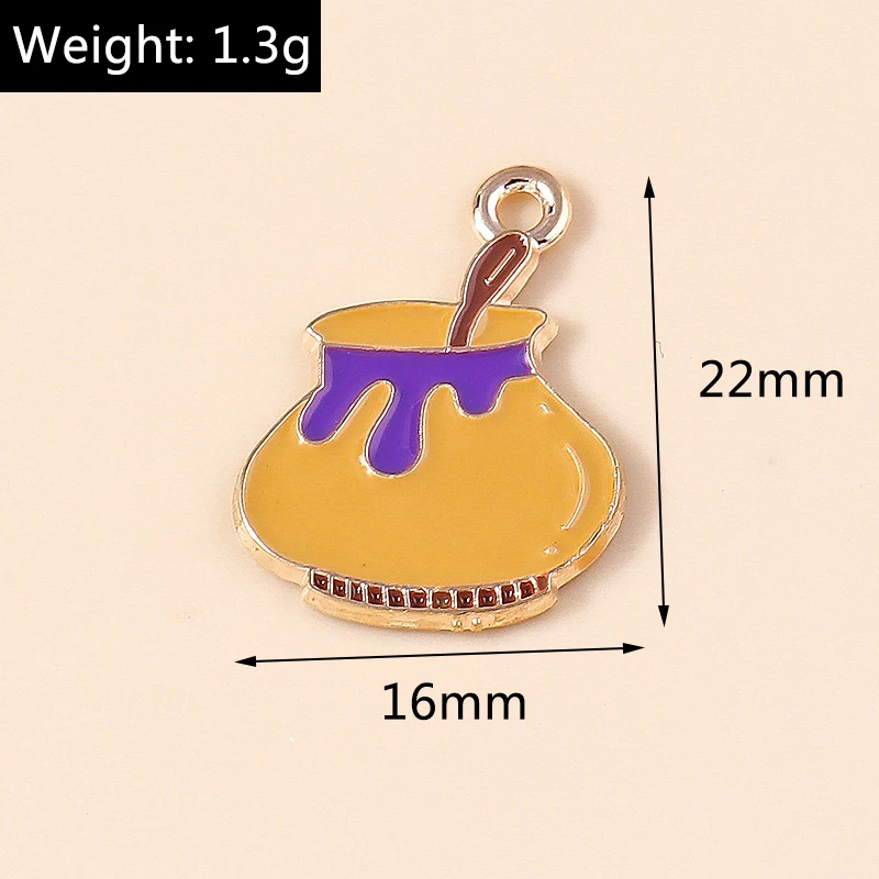 Leslie 10 stücke Mode Halloween Charme Emaille Horror Augapfel Spinne Hexe Geist Kürbis Anhänger für DIY Schmuck machen Accessoires – Detail 31