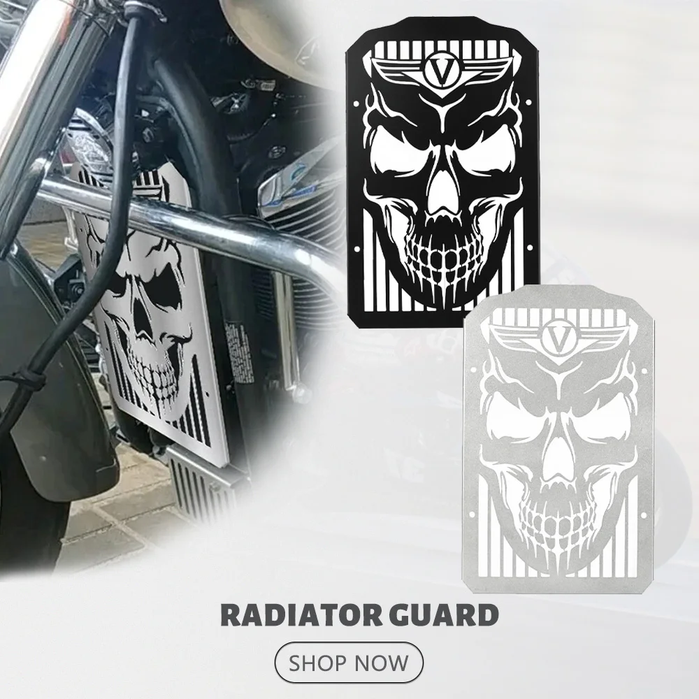 

Motorcycle Radiator Grille Guard Protection Cover Protector FOR KAWASAKI VULCAN 900 CLASSIC/LT Vulcan 900 Custom 2006-2007-2024