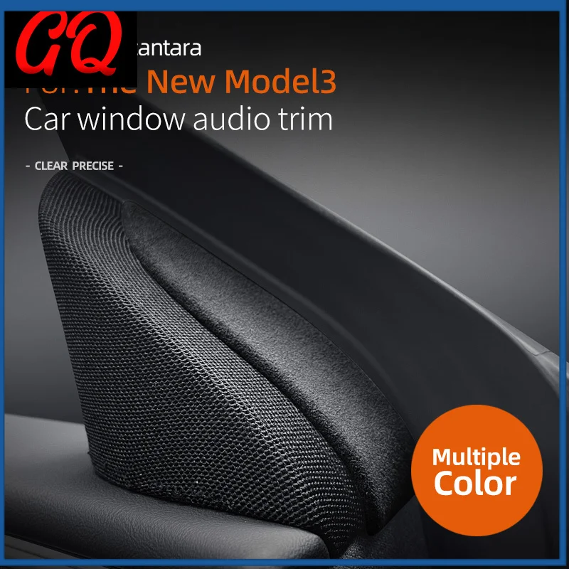 

window horn trim sticker For Tesla New Model 3 highland 2024 loudspeaker Decoration decal alcantara suede interior accessories