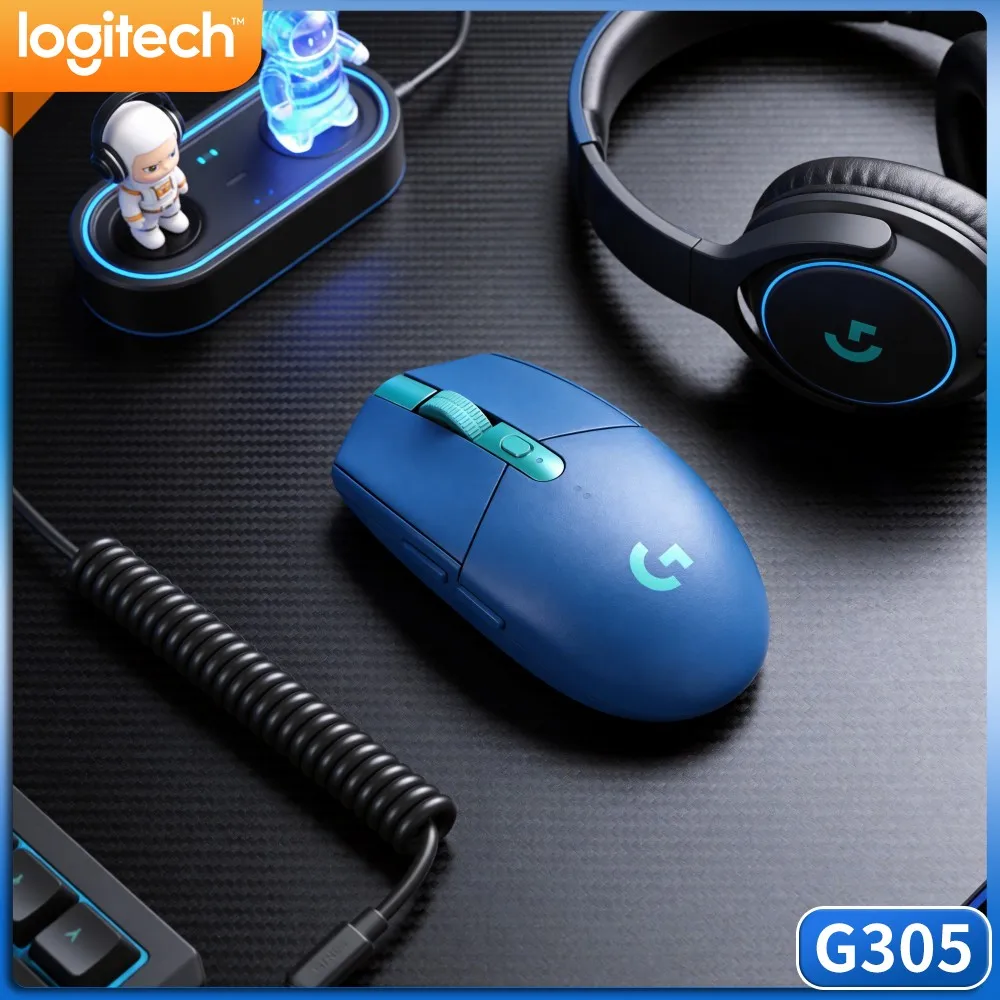 Logitech G305 LIGHTSPEED Gaming Mice,HERO 12000 DPI,6 Programmable Buttons,250H Battery,Wireless Peripheral For PC Mac