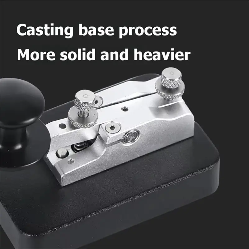 Manual Morse Code Keyer - CW Practice Key For Ham Radio, Shortwave Telegraphy & Computer Learning