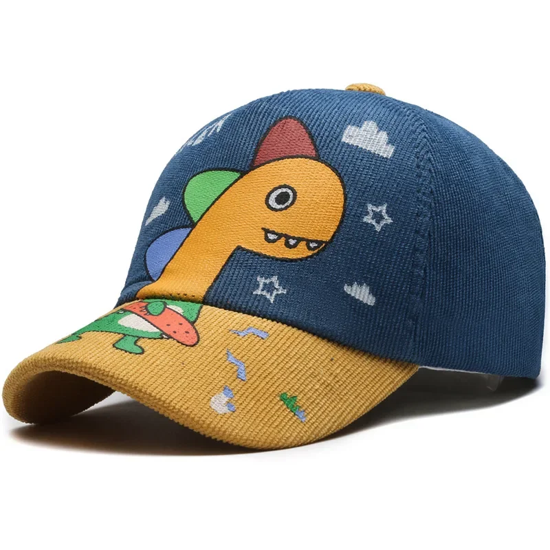 Cappello per bambini con Design a dinosauro regolabile simpatico cartone animato colore misto ragazza cappello con linguetta d'anatra cappello con visiera parasole per ragazzo