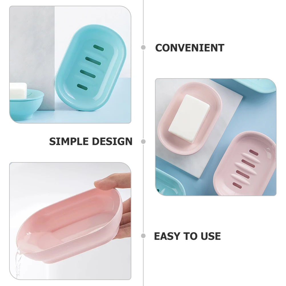 

2 Pcs Dish Bathroom Kitchen Holder Draining Soap Box Drainage Kitchen Soap Tray For Countertop Storage Box Home