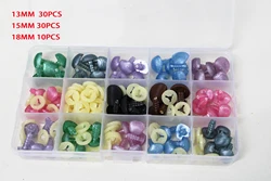 70pcs/box 13mm 15mm 18mm   new design colorful  animal nose with handpress washer for diy plush doll