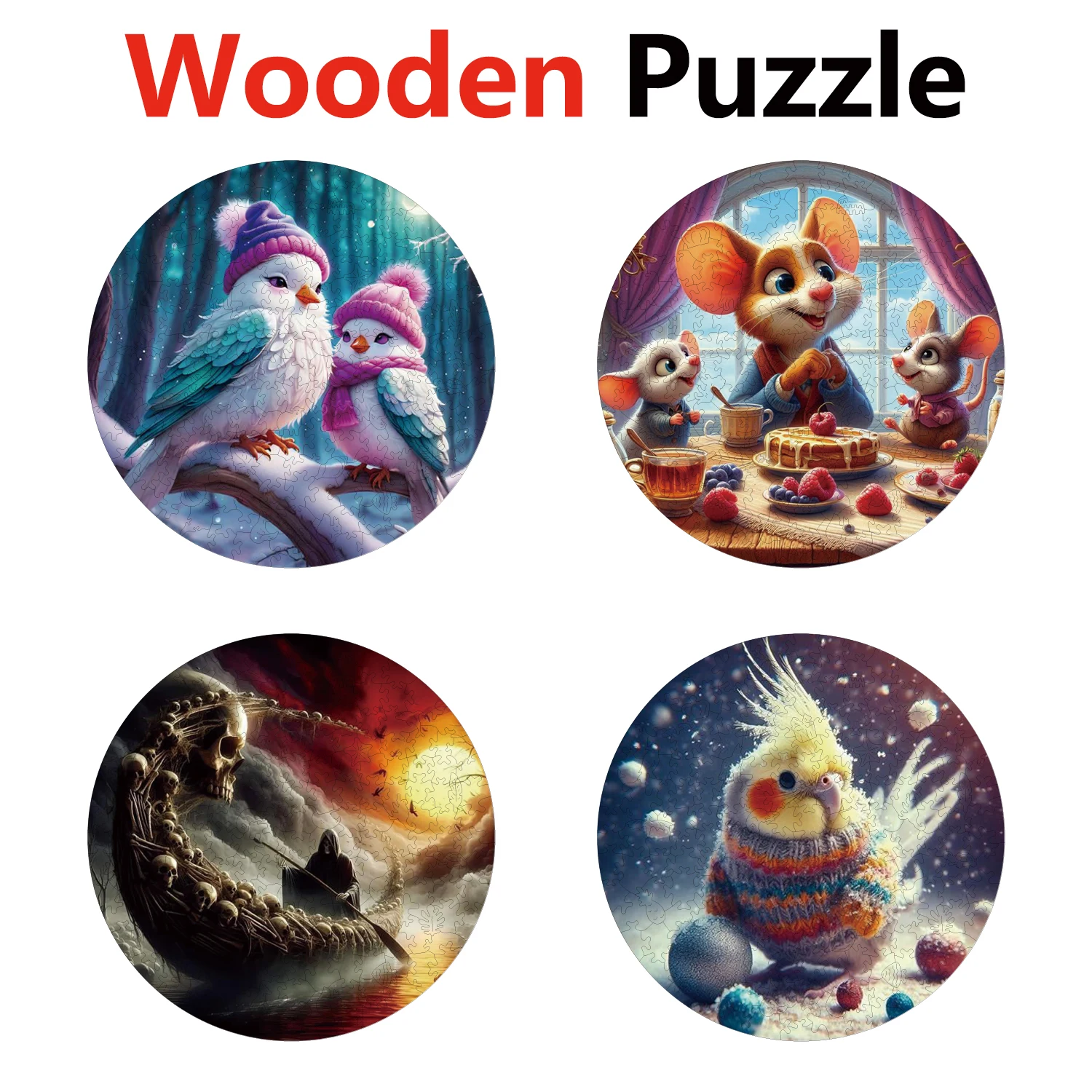 

Parrots Mice Monkeys Animal Puzzles High Quality Jigsaw Puzzle Wooden Puzzle Best Christmas Gift