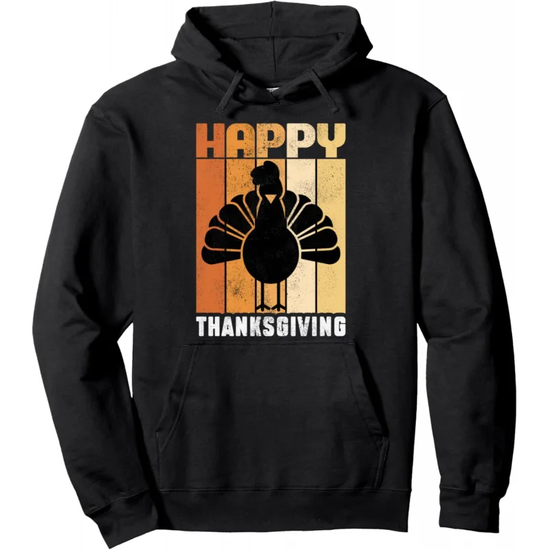 

Happy Thanksgiving Pilgrim Turkey Pullover Hoodie