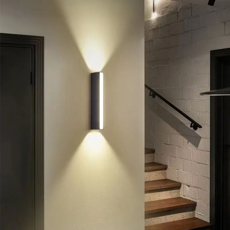 Modern simple outdoor wall lamp waterproof balcony corridor aisle courtyard exterior wall door up and down luminous wall lamp