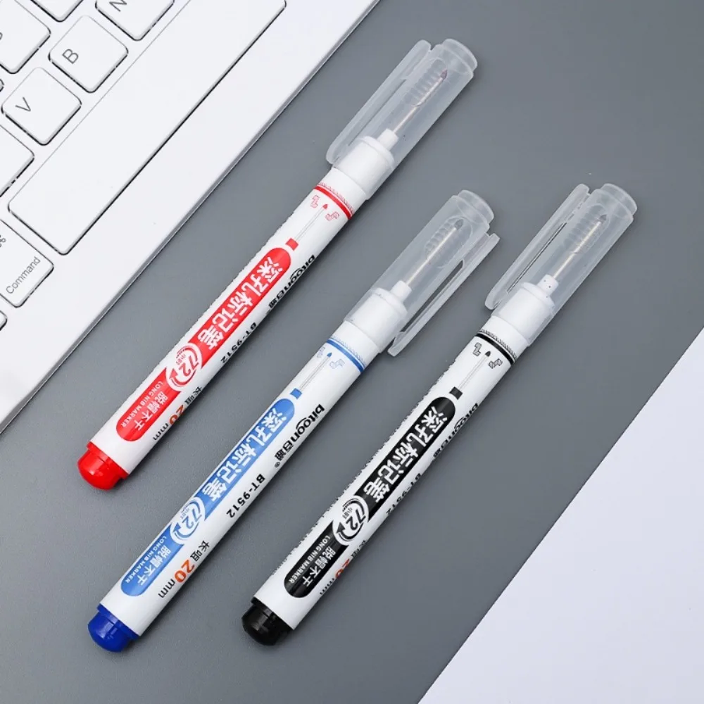 ปากการะบายสีกราฟฟิตีหัวยาวสำหรับเขียนลื่นทนทานปากกาอเนกประสงค์แบบเจาะรูแบบใหม่